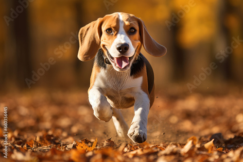 dog in autumn park © Uwe