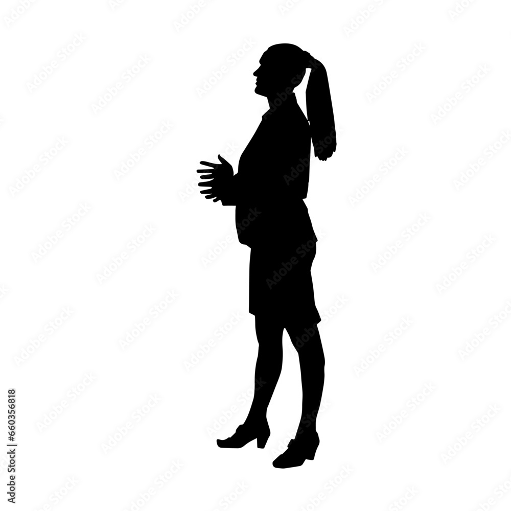 Silhouette of a business woman with fashionable suit walking. Silhouette of a female in business suit in pose. Silhouette of a business woman with fashionable suit walking. Silhouette of a female in business suit in pose.