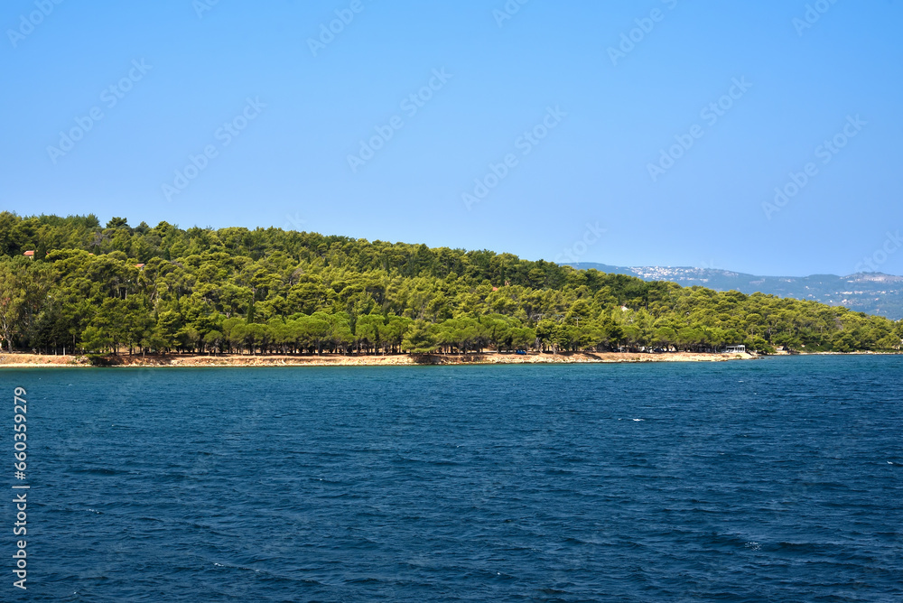 Amazing view of coastline on Kefalonia, the largest of the Ionian island, Greece, Europe. Concept of tourism and travel. Amazing view of coastline on Kefalonia, the largest of the Ionian island, Greece, Europe. Concept of tourism and travel.