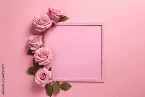 pink background top view copy space Valentine s Day Mother s Day © jambulart