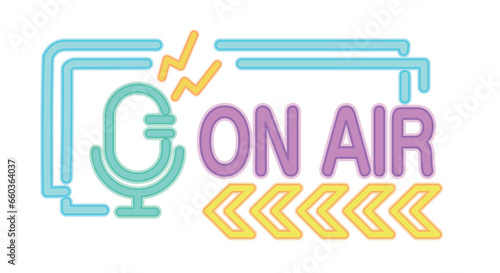 ネオンライトのサイン風アイコン_ON AIR