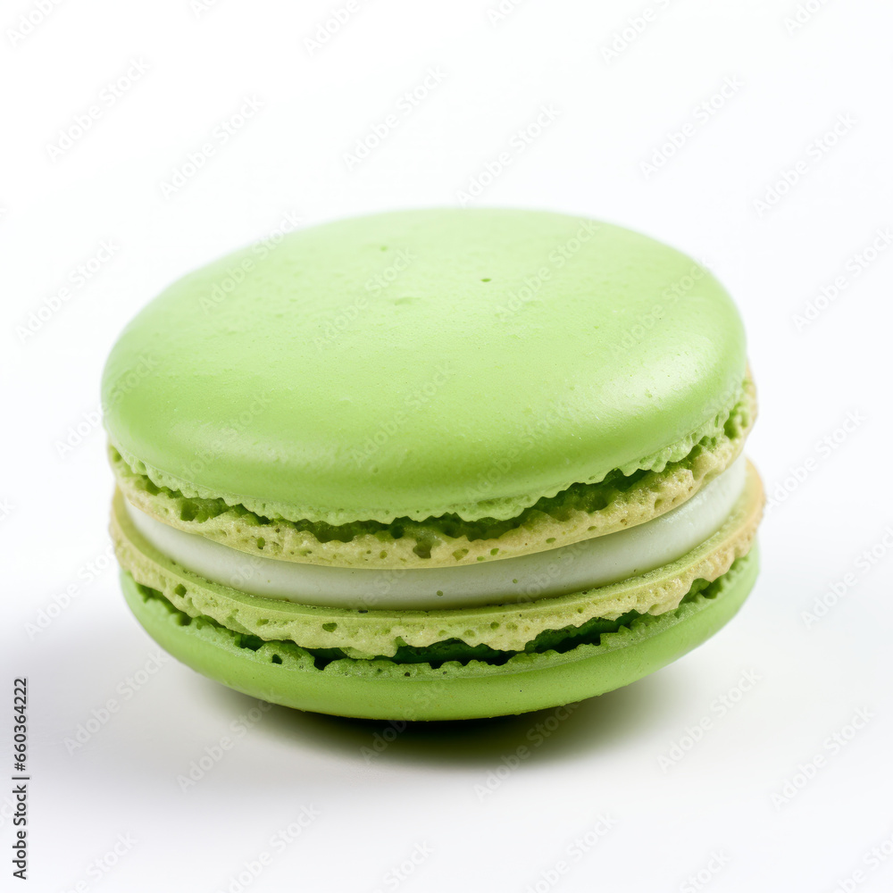 French colorful macarons isolated on white background French colorful macarons isolated on white background