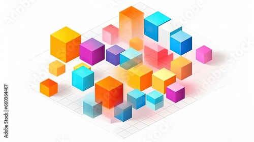abstract cubes concept on white background © ellisa_studio