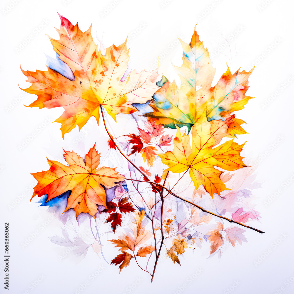 Vibrant and expressive autumnal design featuring a stunning array of leaves and trees in a kaleidoscope of colors. Perfect for adding a burst of Vibrant and expressive autumnal design featuring a stunning array of leaves and trees in a kaleidoscope of colors. Perfect for adding a burst of
