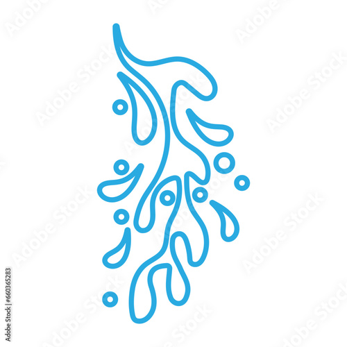 Water drops icon vector. Water illustration sign. Spray symbol. Ocean logo. Sea mark.