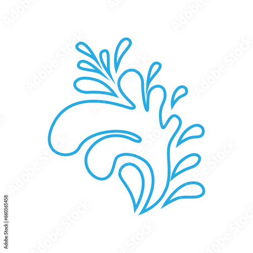 Water drops icon vector. Water illustration sign. Spray symbol. Ocean logo. Sea mark.