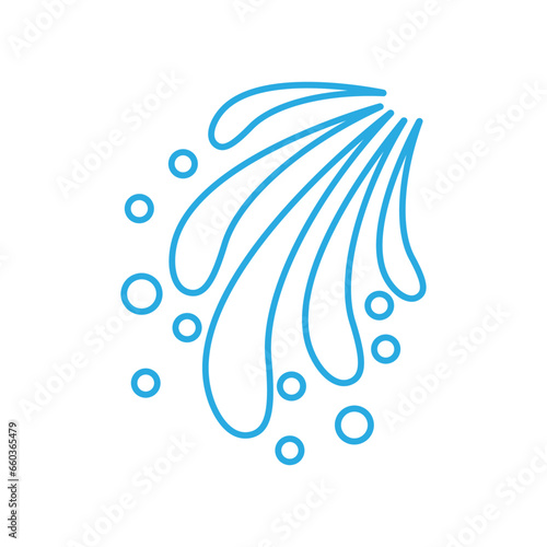 Water drops icon vector. Water illustration sign. Spray symbol. Ocean logo. Sea mark.