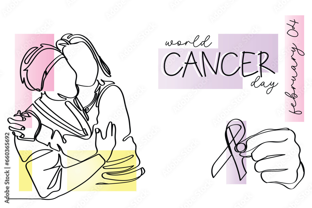cancer awareness line art .Cancer prevention month poster. Doodles and kids style art. Awareness is power. Spread words to save lives. cancer awareness line art .Cancer prevention month poster. Doodles and kids style art. Awareness is power. Spread words to save lives.