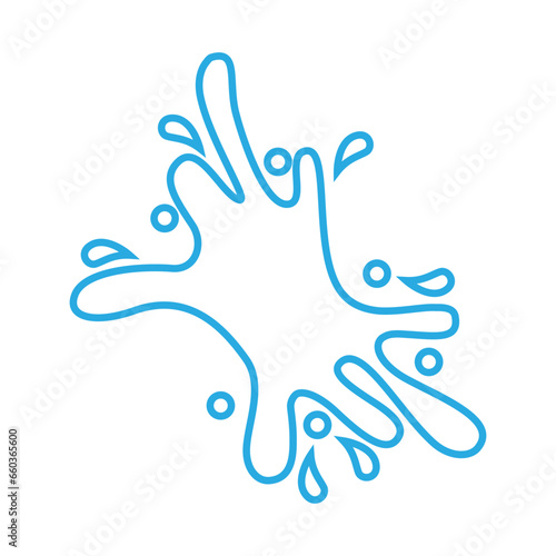 Water drops icon vector. Water illustration sign. Spray symbol. Ocean logo. Sea mark.