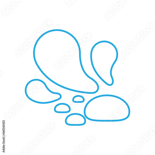 Water drops icon vector. Water illustration sign. Spray symbol. Ocean logo. Sea mark.