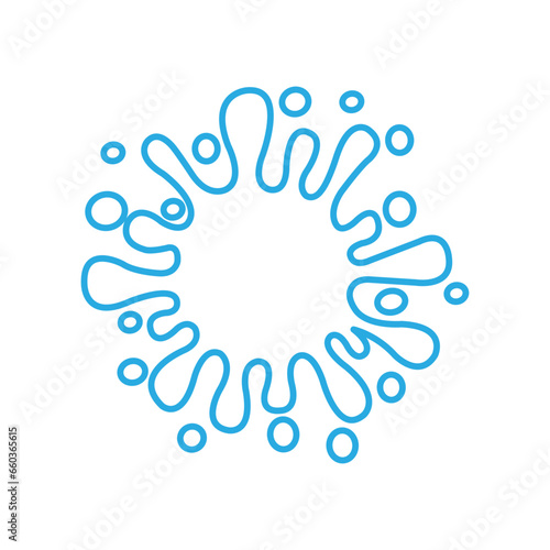 Water drops icon vector. Water illustration sign. Spray symbol. Ocean logo. Sea mark.