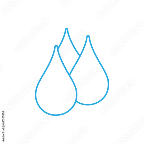 Water drops icon vector. Water illustration sign. Spray symbol. Ocean logo. Sea mark.