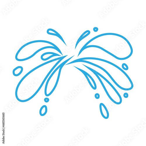 Water drops icon vector. Water illustration sign. Spray symbol. Ocean logo. Sea mark.