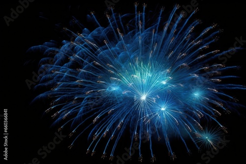 Coming in Happy New Year 2024   background sparks on fireworks colorful in the night sky