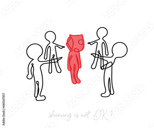 Foto line art with idea of being different.