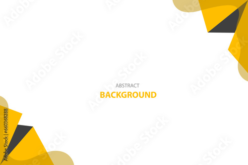 Yellow vector shape modern background with white space for text and message. concept design