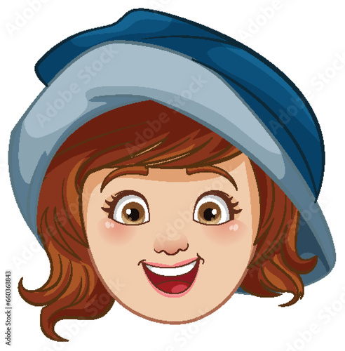 Happy Woman Wearing a Hat