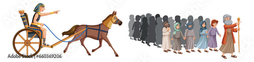 Pharaoh Chasing Moses: The Red Sea Escape