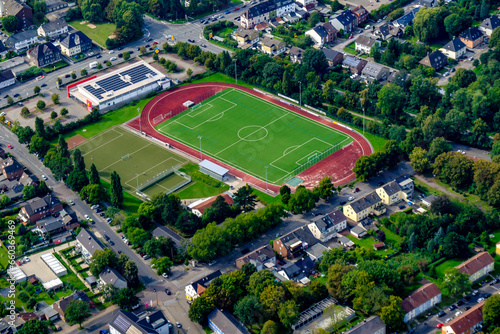 Sportplatz in der Stadt Waltrop, Hirschkamp Stadion. NRW, Deutschland, 