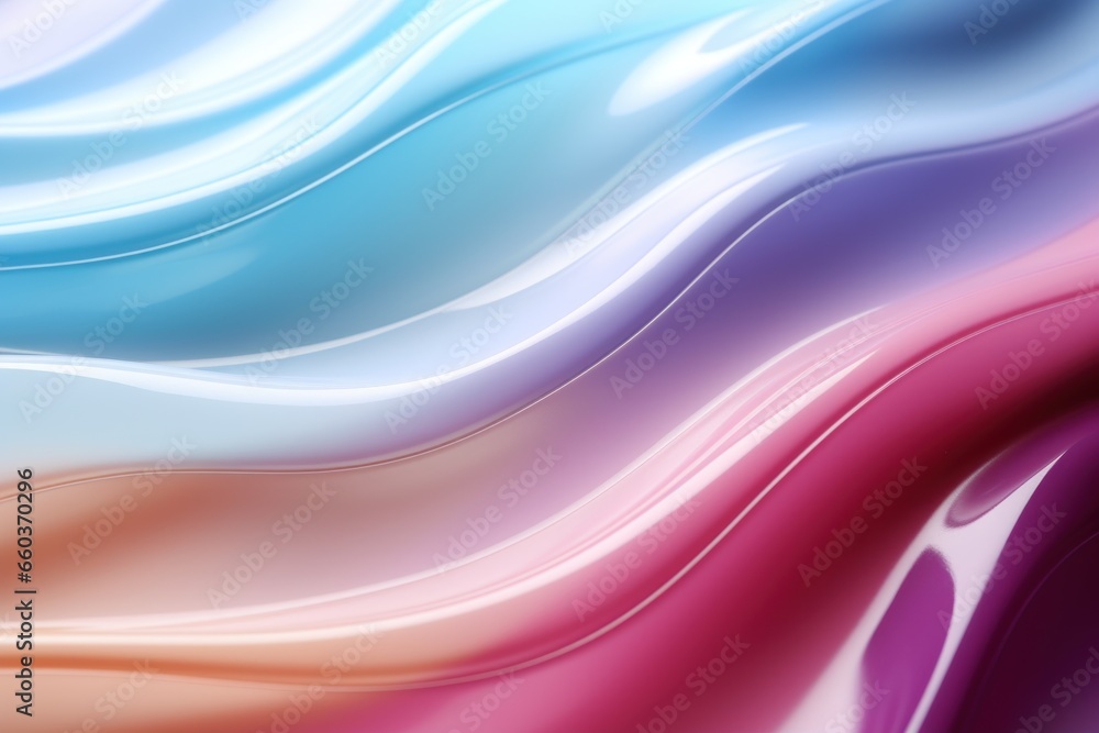 Obraz premium Wavy rainbow color abstract paint creative background