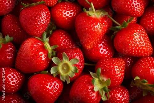 Juicy Strawberry Texture Close-Up     