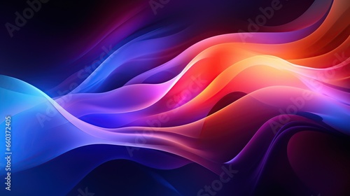 Abstract Waving illuminated Bright Colors Background, AI generated image photo