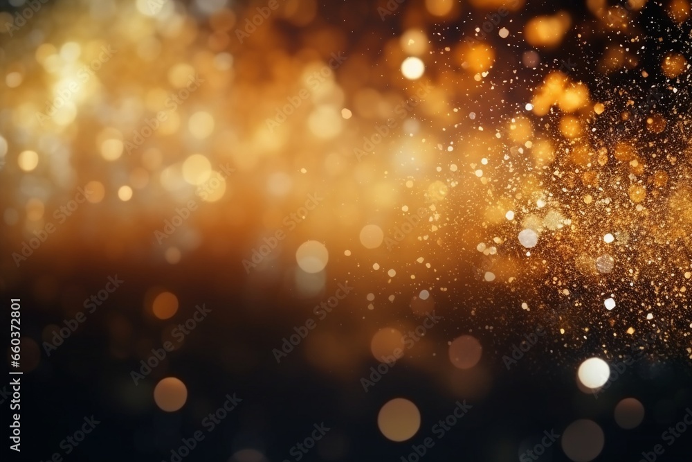 Spectacular Glitter: Black and Gold Sparkling Background