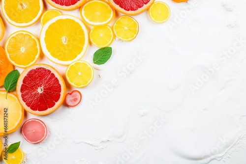 Refreshing Summer Dessert  Ice Cream and Lemon Slices     