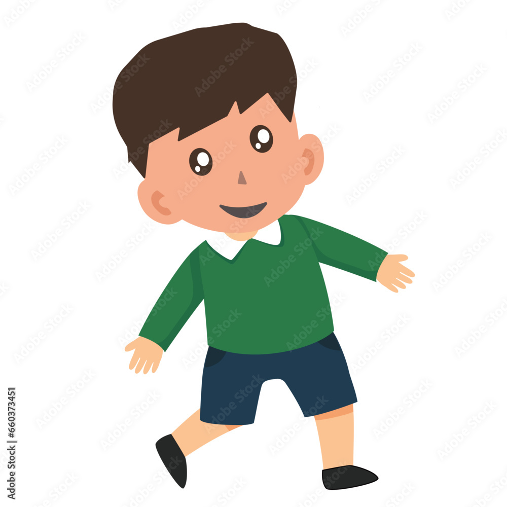 illustration of a child running