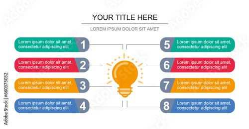 business concept  bulb infographic 