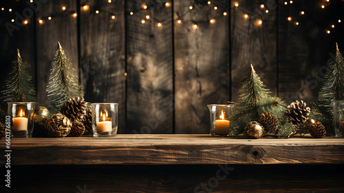 Christmas table arrangement with different decorations. © Alexander
