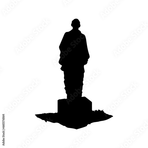 The statue of Sardar Vallabh Bhai Patel in vector form photo