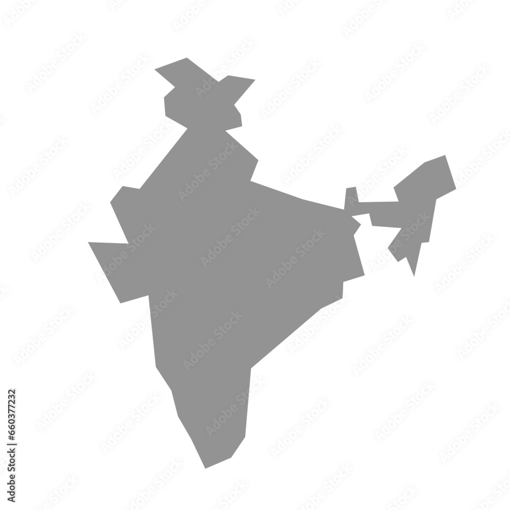 India vector graphic map with geometric style. India vector graphic map with geometric style.