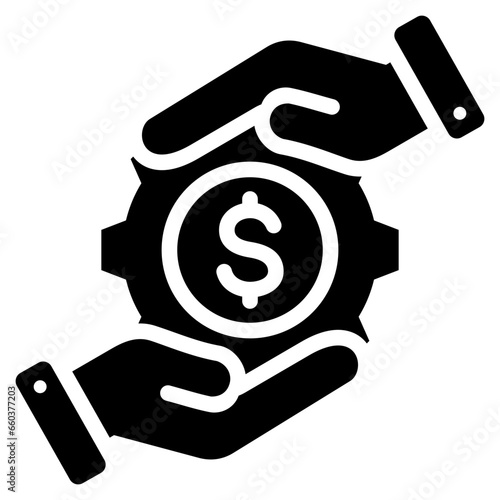 Save Money Glyph Icon