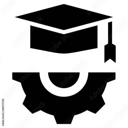 Vocational School Glyph Icon