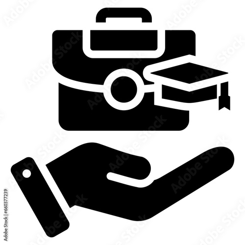 Unpaid Internship Glyph Icon
