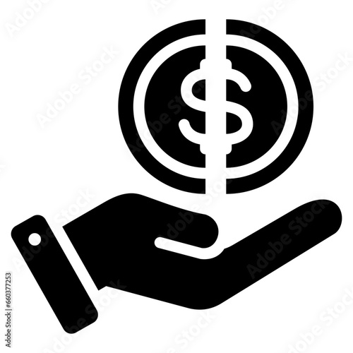 Partial Payment Glyph Icon