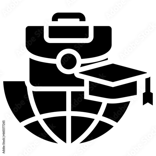 International Internship Glyph Icon