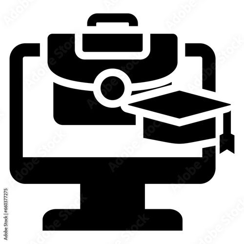 Virtual Internship Glyph Icon