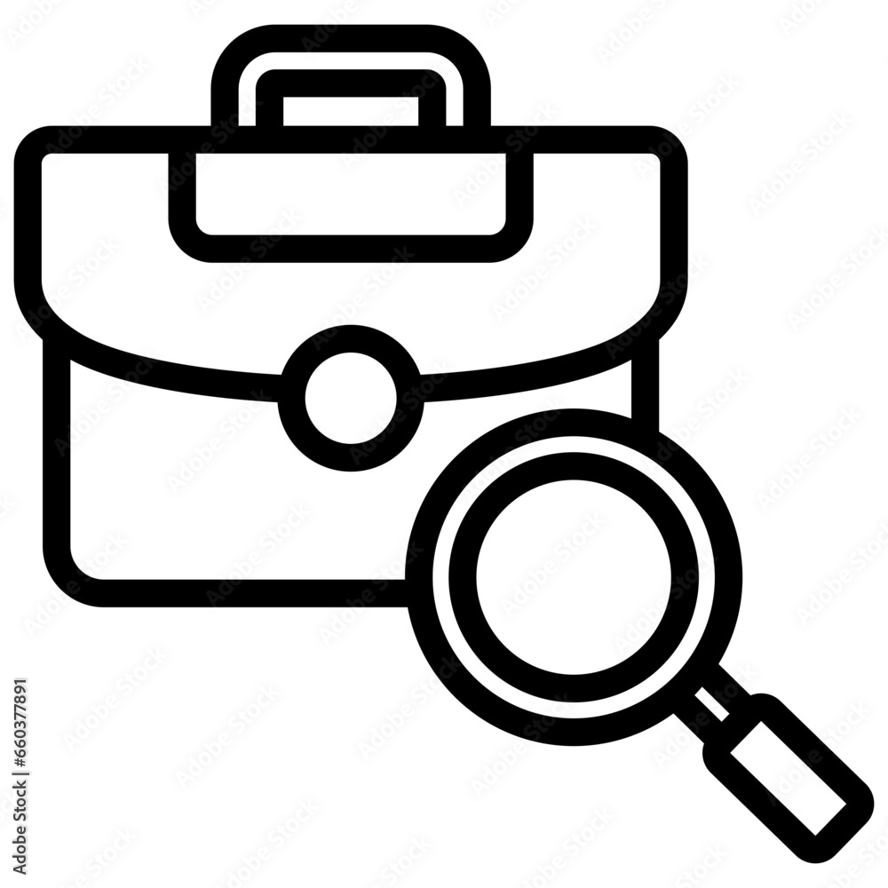 Job Search Outline Icon Job Search Outline Icon