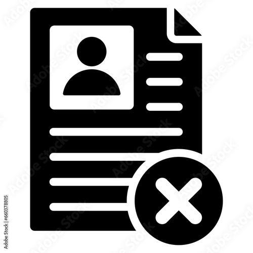 Rejected Applicant Glyph Icon