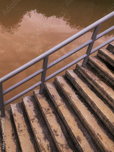 stair and river 