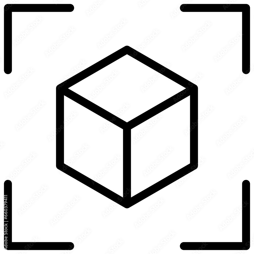Object Recognition Outline Icon Object Recognition Outline Icon