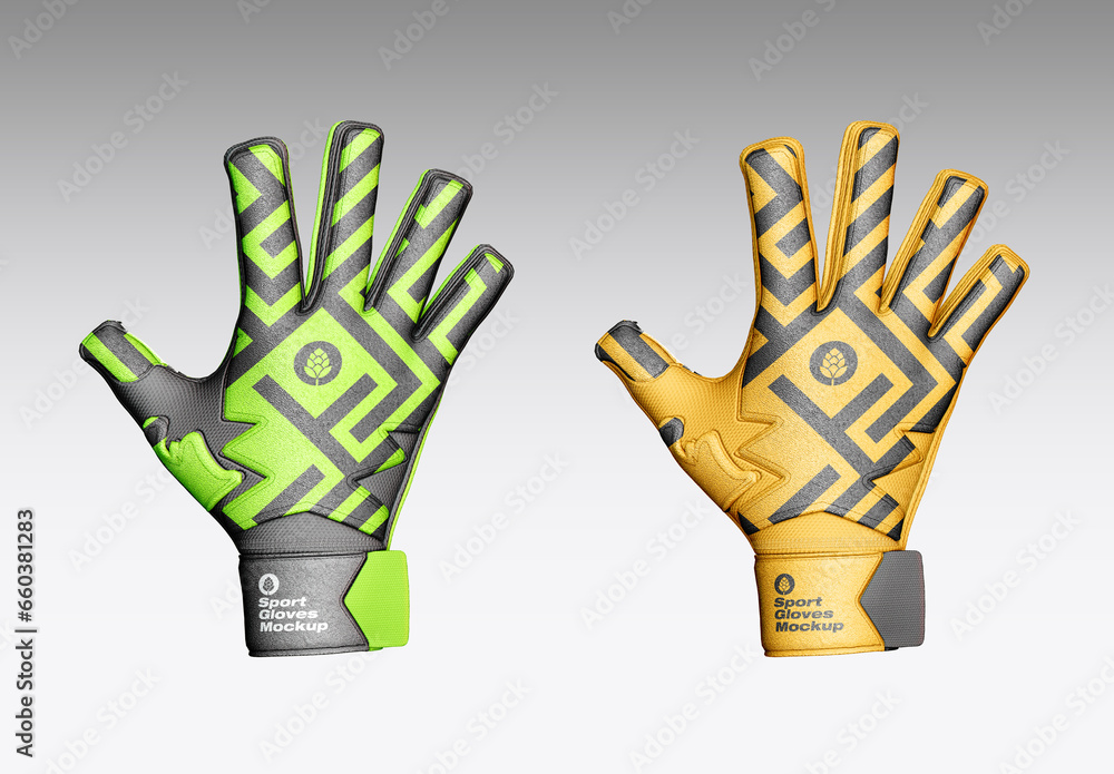 Goalkeeper Glove Mockup Stock Template Adobe Stock