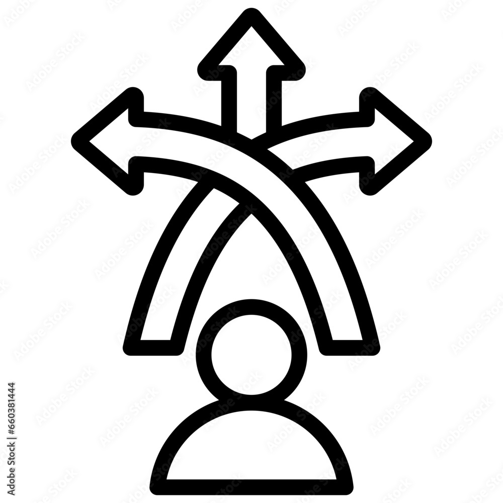 Flexible Practice Outline Icon Flexible Practice Outline Icon