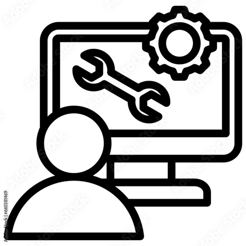 Software Engineer Outline Icon