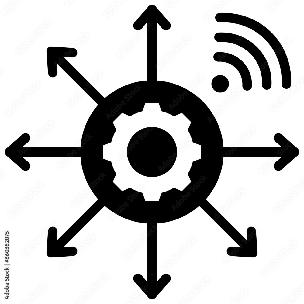 Obraz premium Deployment Glyph Icon