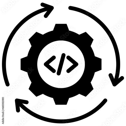 Continuous Integration Glyph Icon