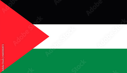 Palestine flag vector design template. Palestine national flag  photo