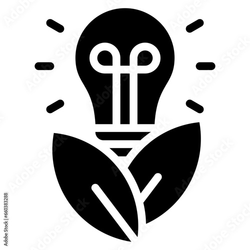 Sustainable Innovation Glyph Icon